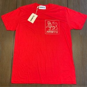 HRMTG x Jack B Wiese Lion logo t shirt red XL